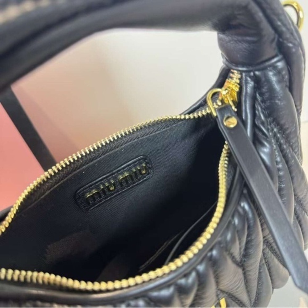 Miu Miu Arcadie Matelassé Nappa Leather Bag - Picture 4 of 4